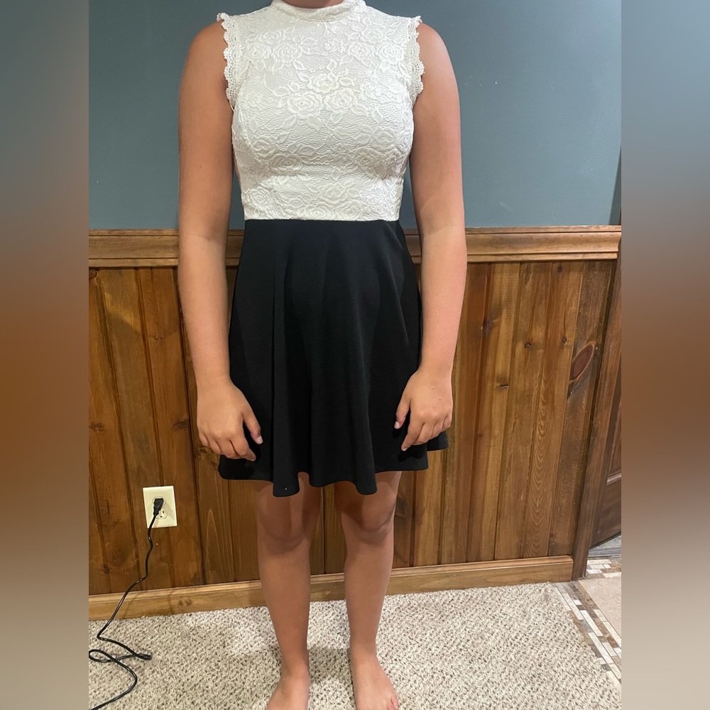 Black and white dress